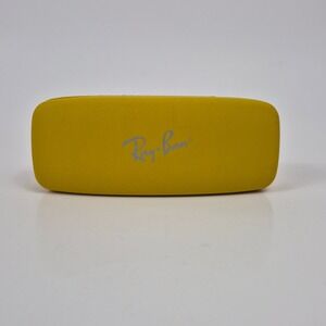 Ray-Ban Yellow Hard Clamshell Sunglasses Case Red Interior Unisex